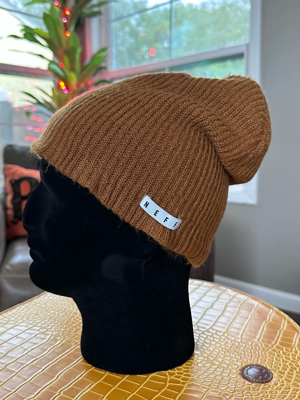 Neff Brown Slouchy Knit Beanie